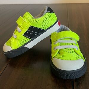 See Kai Run Neon Yellow Mesh Lucci Sneakers